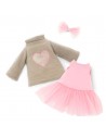 Conjunto de ropa peluches - Corazón Rosa