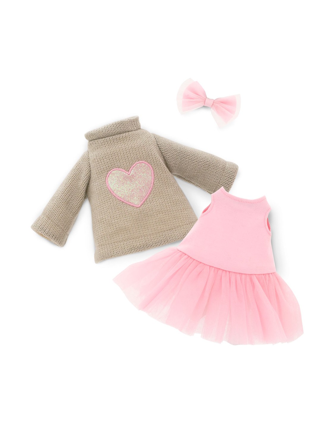 Conjunto de ropa peluches - Corazón Rosa