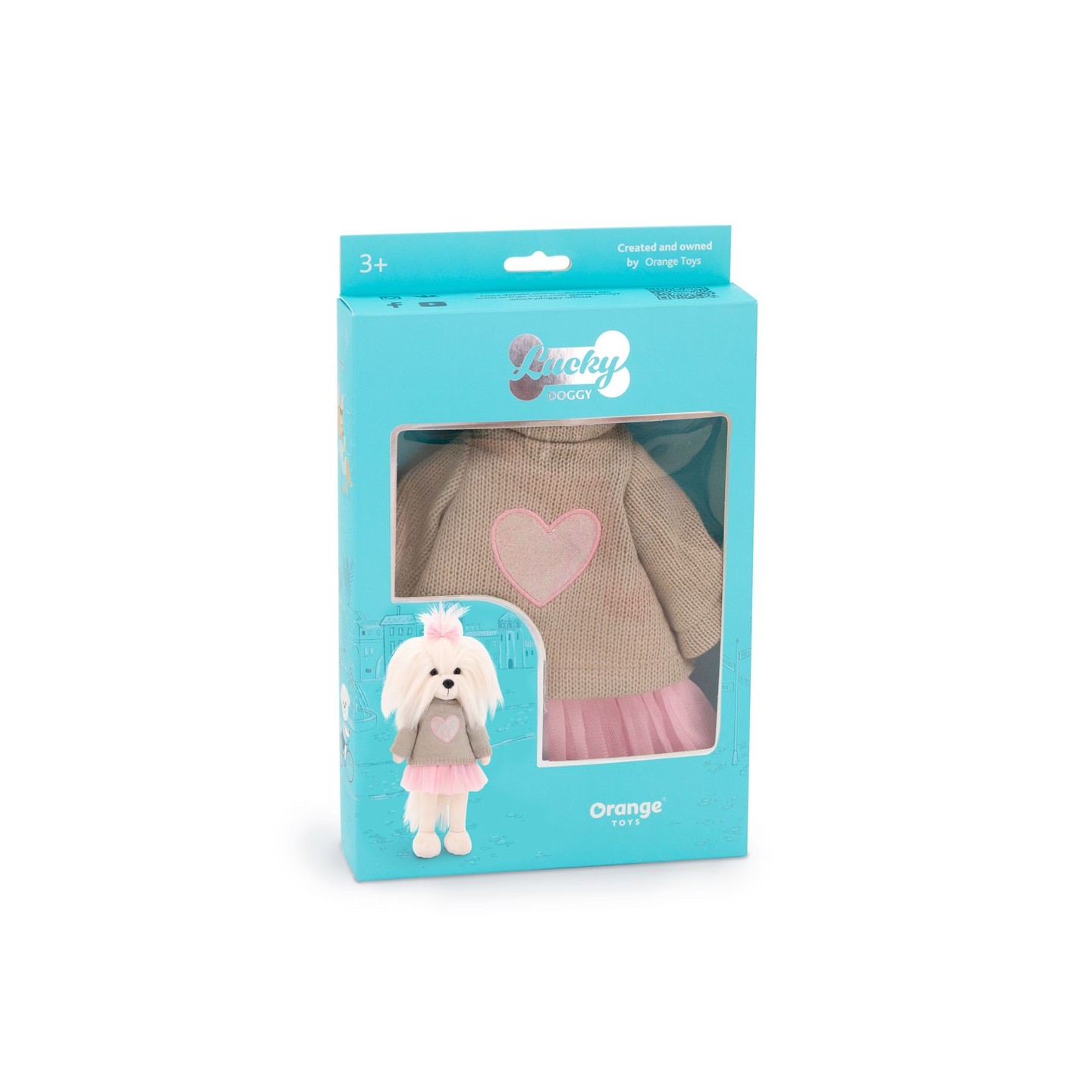 Conjunto de ropa peluches - Corazón Rosa