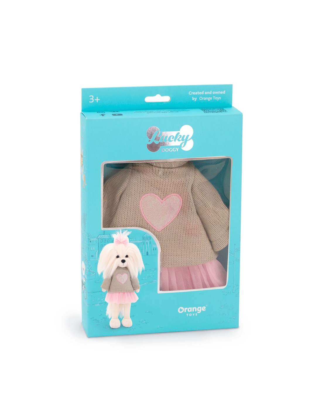 Conjunto de ropa peluches - Corazón Rosa
