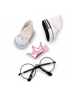 Conjunto Calzado y Complementos Gafas y Sneakers Beige