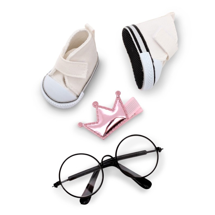 Conjunto Calzado y Complementos Gafas y Sneakers Beige