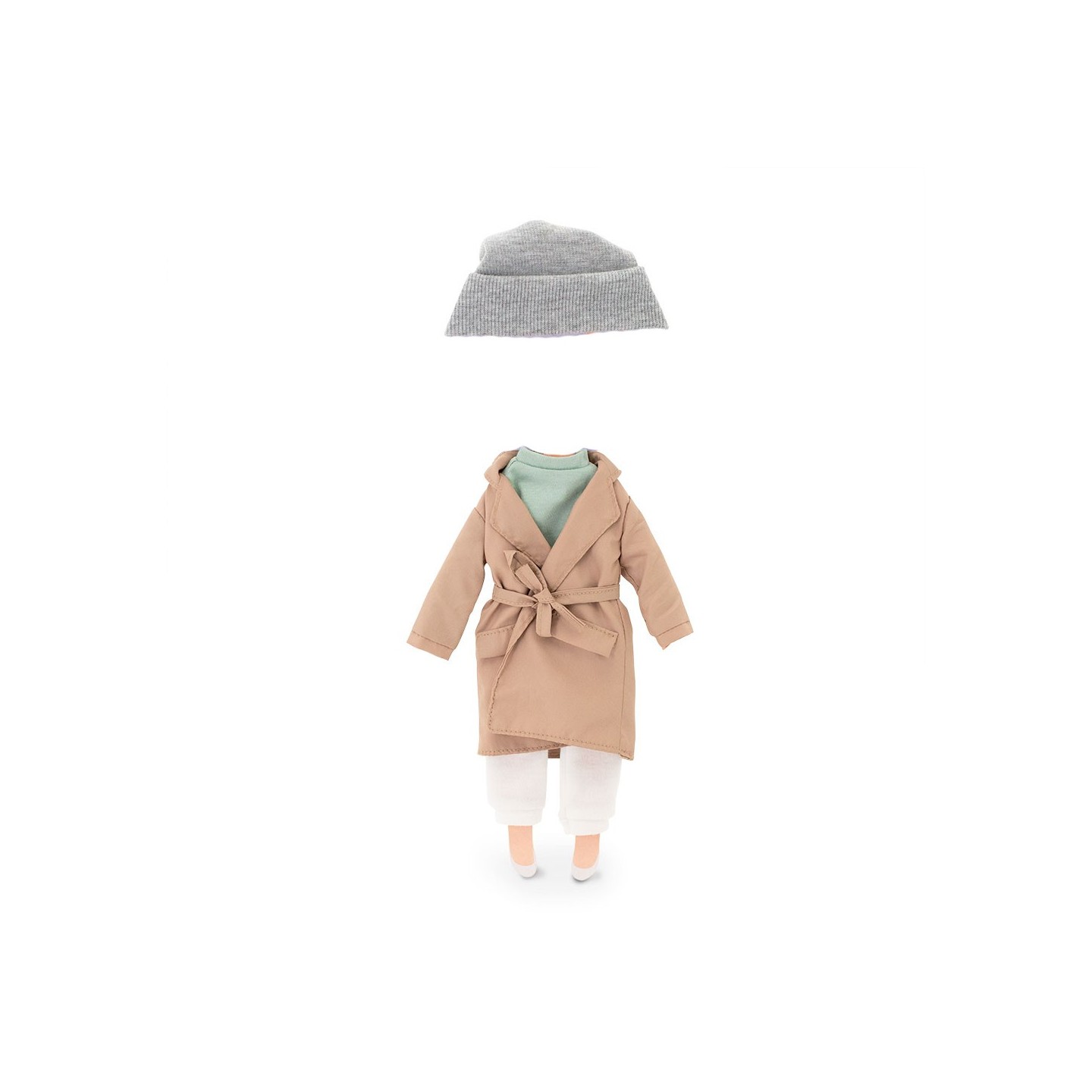 Conjunto de ropa muñecas - Gabardina Beige