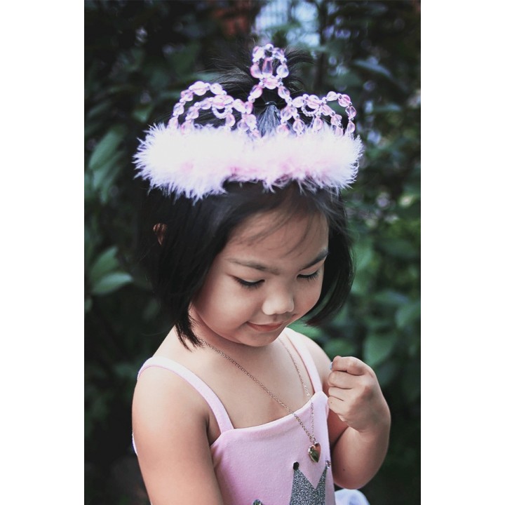 Diadema Princesa Rosa/Plata