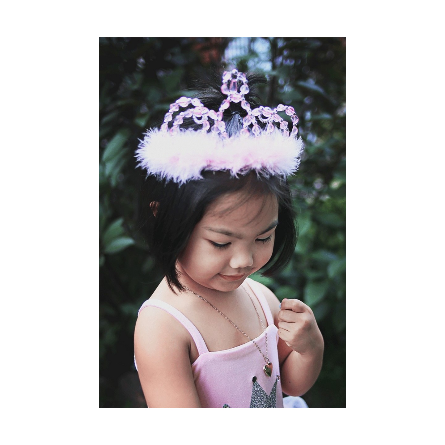 Diadema Princesa Rosa/Plata