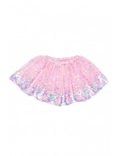 Falda Lentejuelas Pink Neon Party Fun 4-6 Años 2
