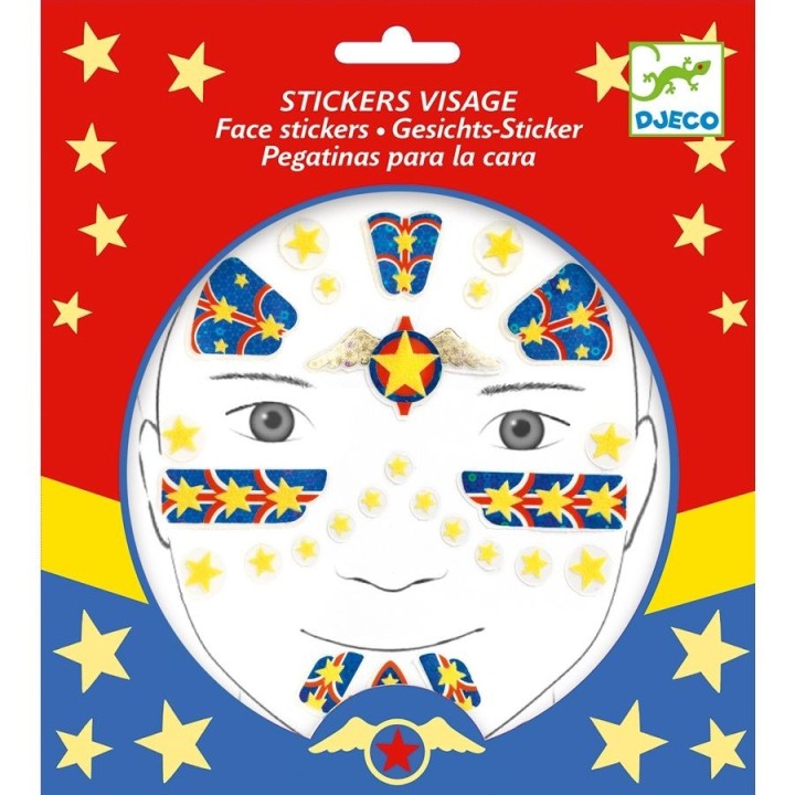 Pegatinas para la cara Superhéroe