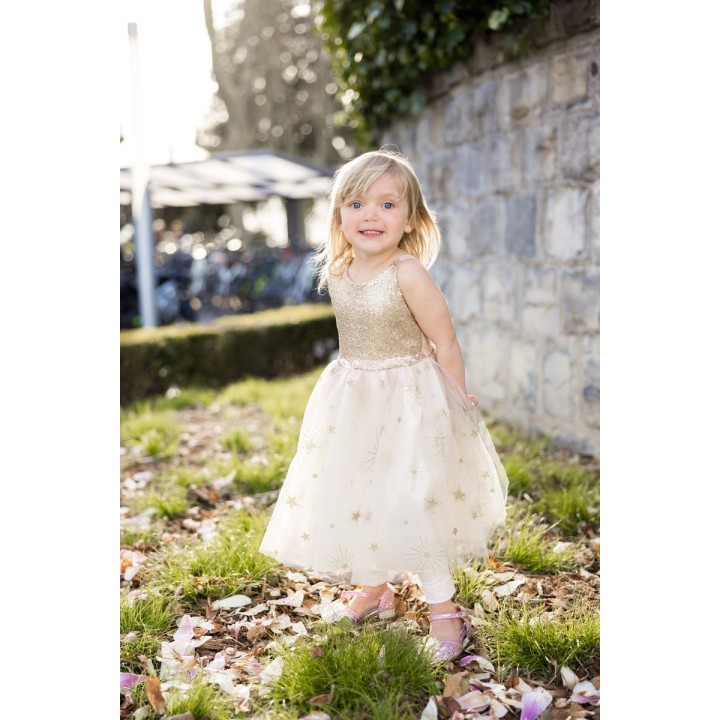 Vestido de Fiesta Dorado con Lentejuelas