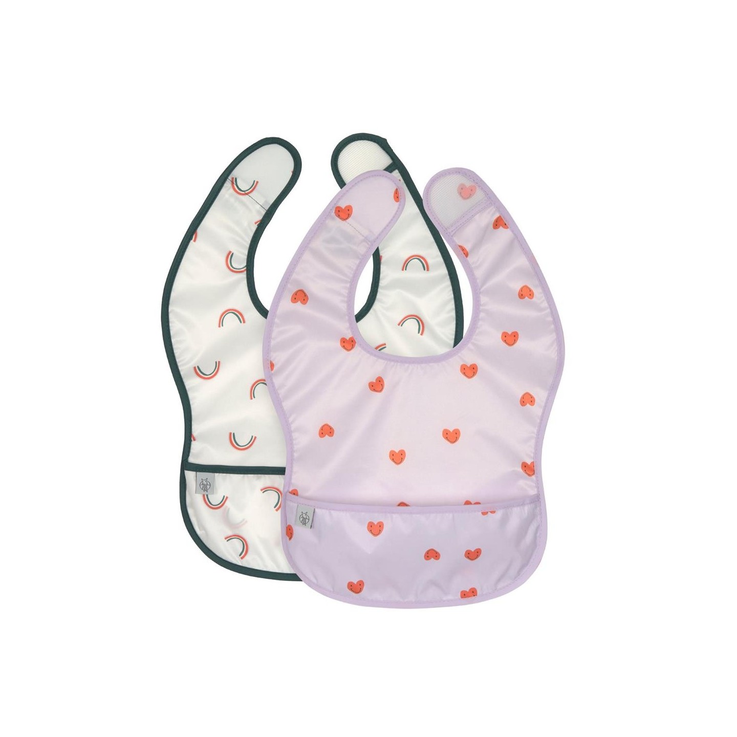 Pack 2 Baberos Ligeros Heart Lavender