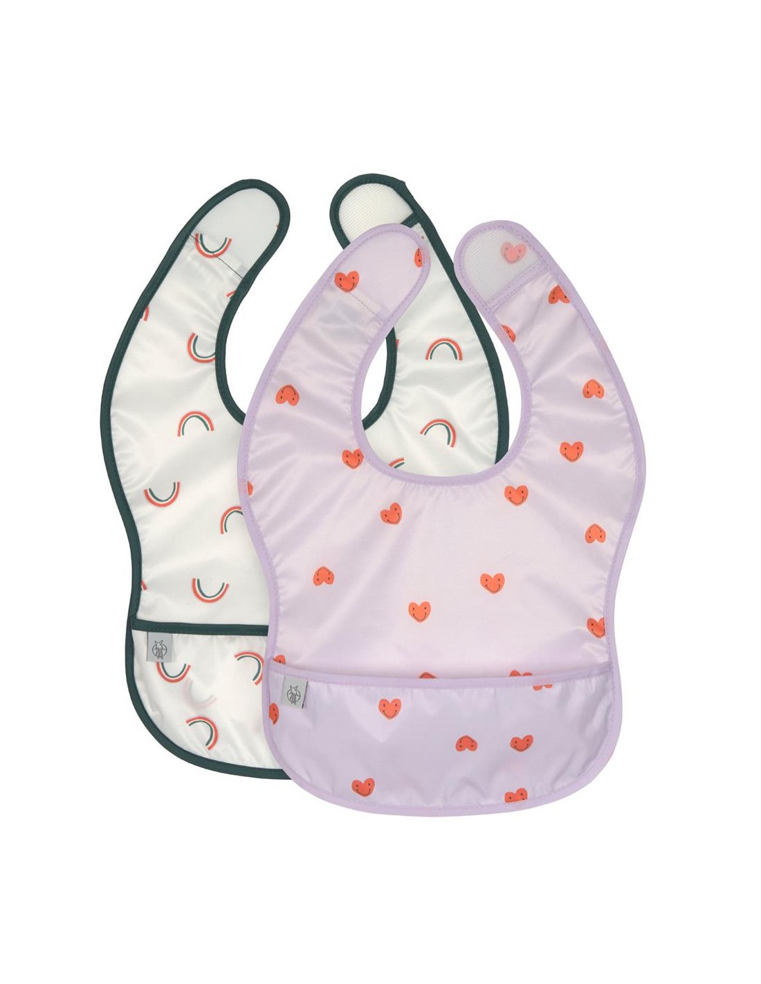 Pack 2 Baberos Ligeros Heart Lavender