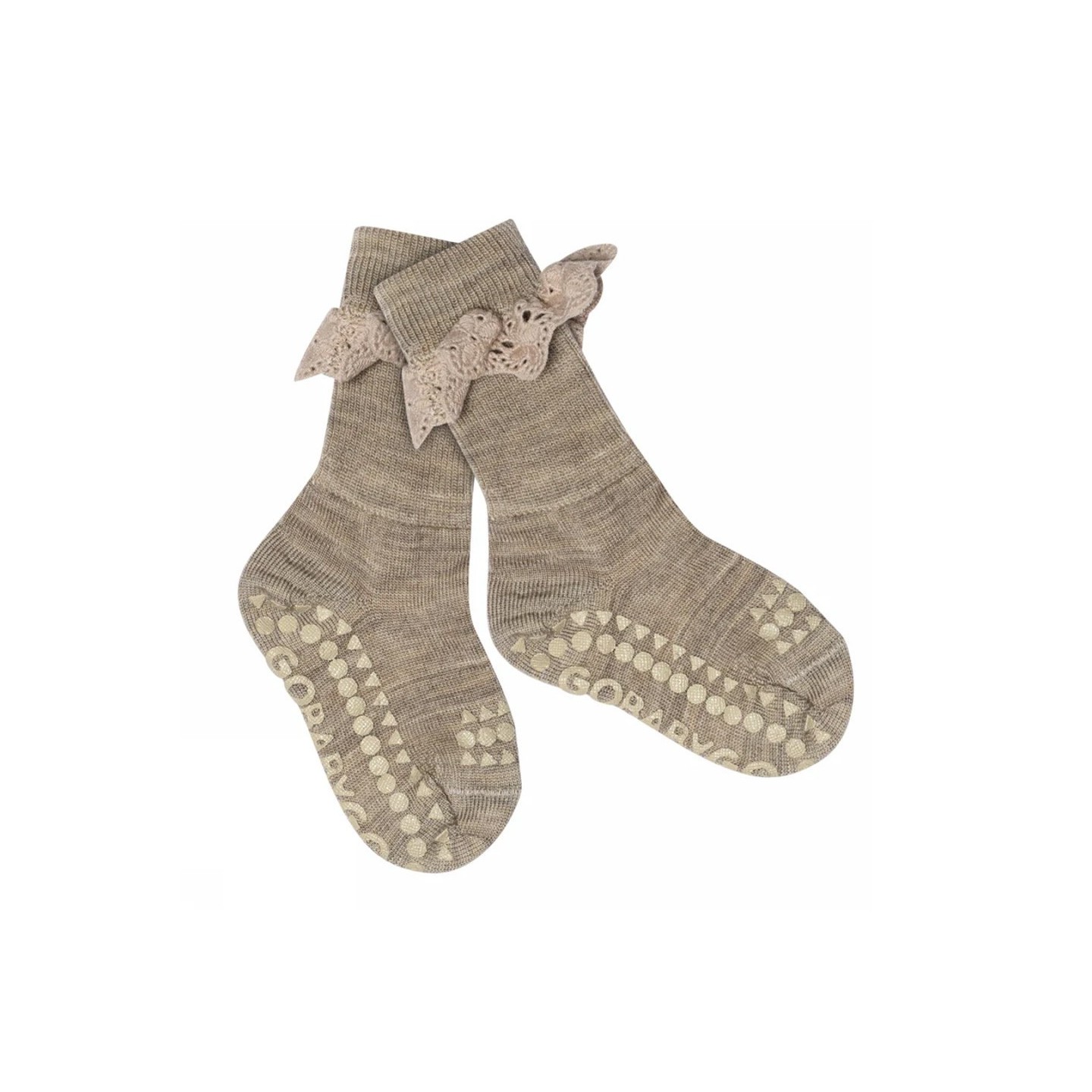 Calcetines Antideslizante Lana Merino Light Brown Melange