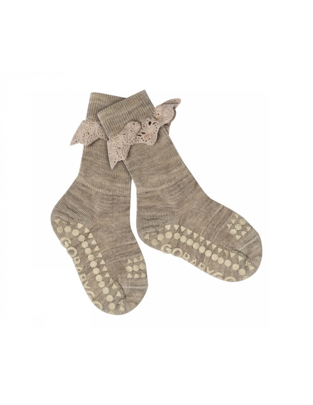Calcetines Antideslizante Lana Merino Light Brown Melange