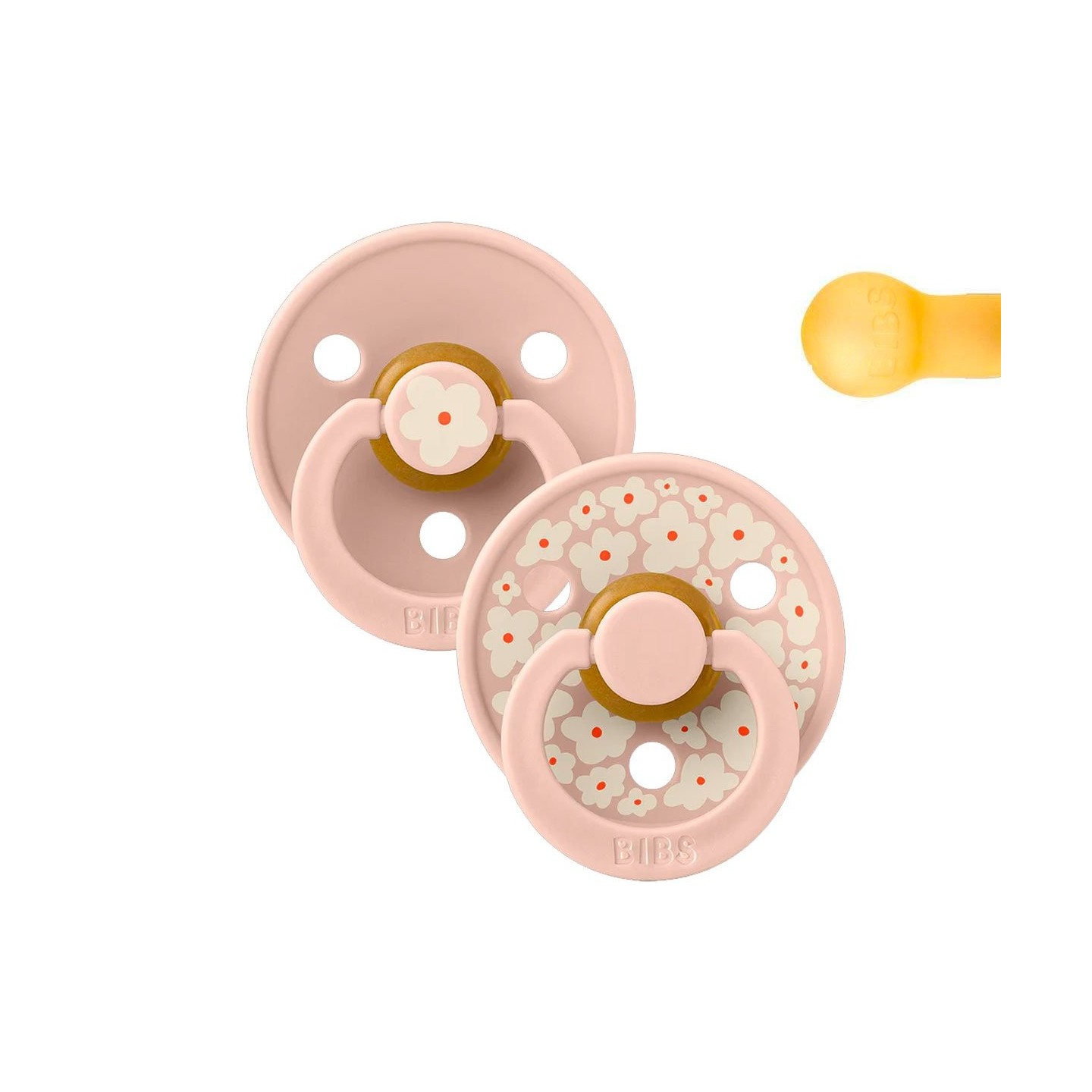 2 Chupetes BIBS Studio Colour Round Jasmine Blush Mix