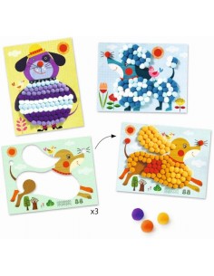 Cuadro de Pompones Perritos 2