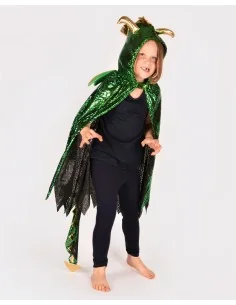 Capa Dinosaurio Verde 3-8 Años