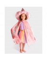 Bruja Capa y Gorro Velvet Rosa 3-8 Años