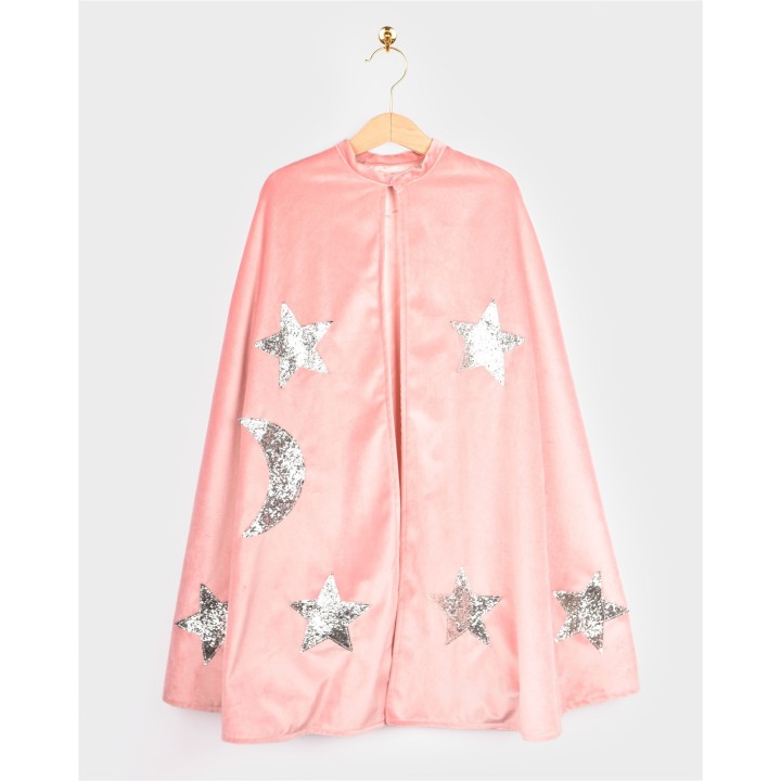 Bruja Capa y Gorro Velvet Rosa 3-8 Años