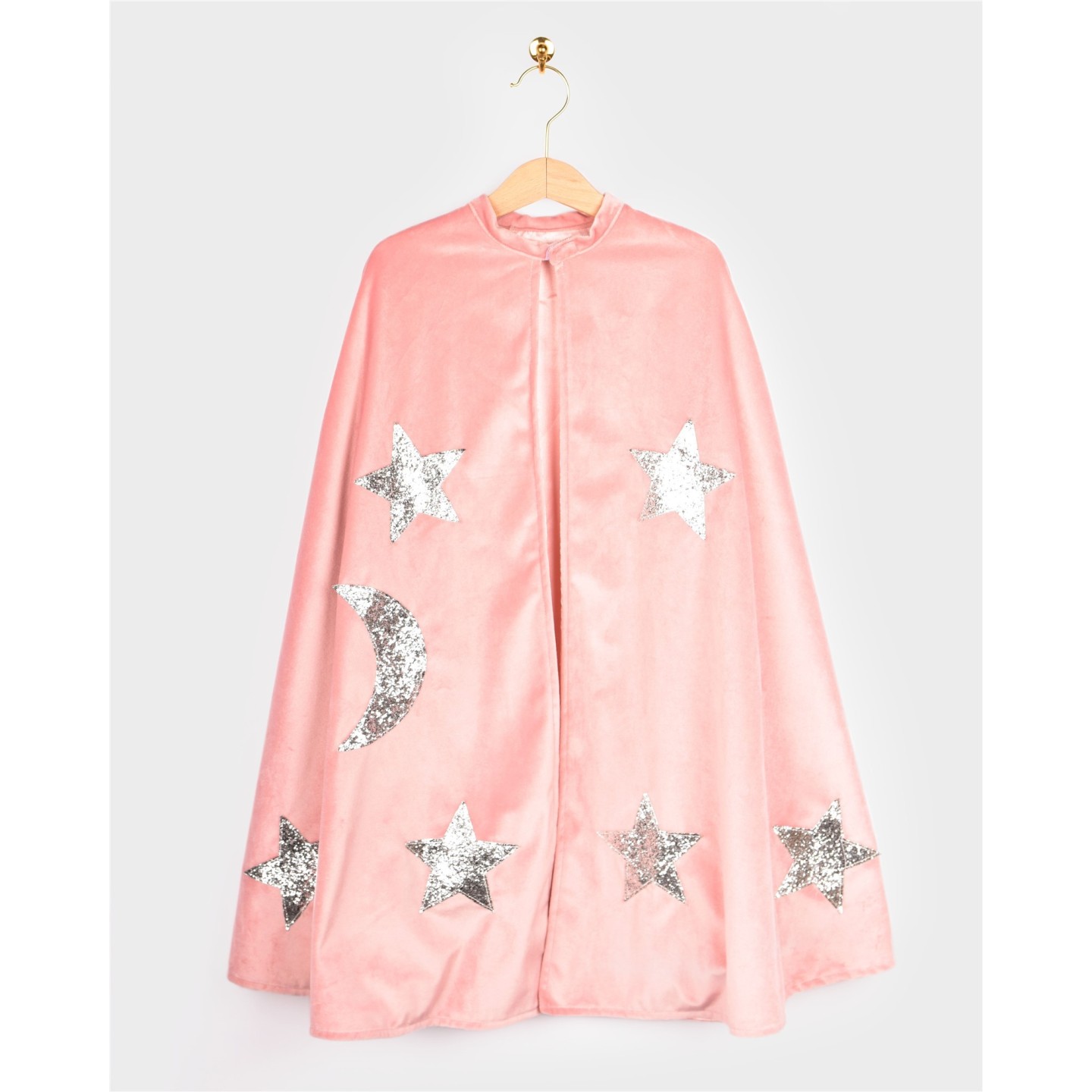 Bruja Capa y Gorro Velvet Rosa 3-8 Años