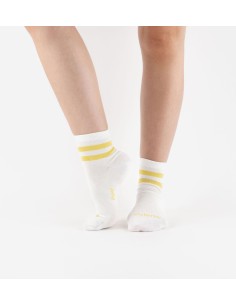 Calcetín Barefoot Algodón Adultos Rayas Amarillos Talla 36-40 2
