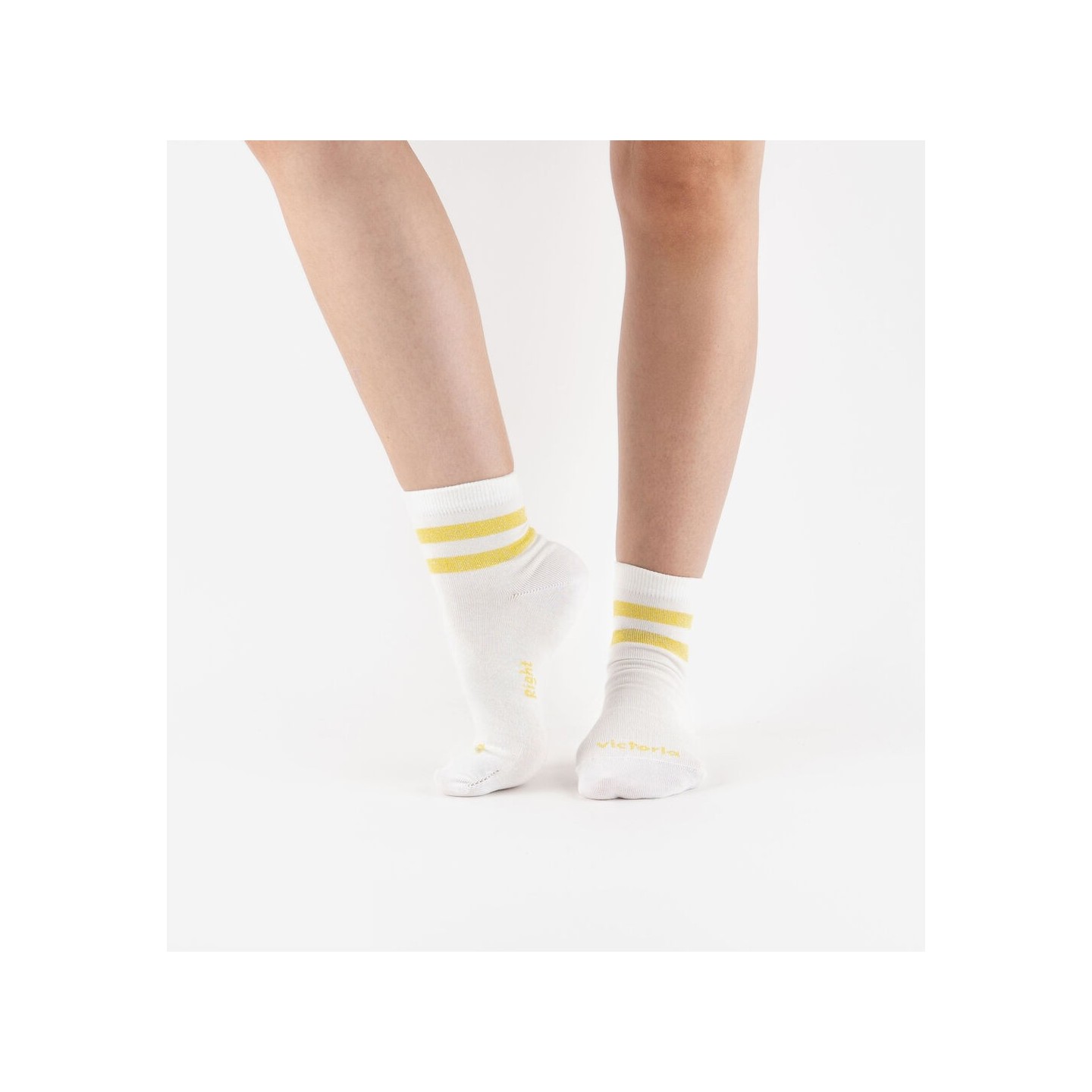 Calcetín Barefoot Algodón Adultos Rayas Amarillos Talla 36-40