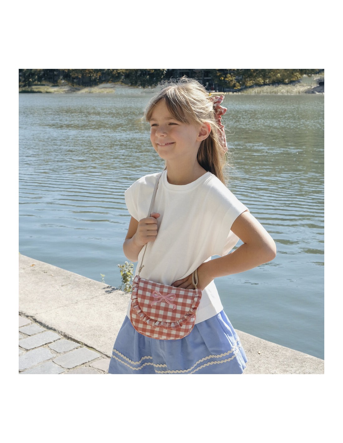 Bolso Gingham Rosa
