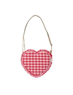 Bolso Corazon Gingham Rosa