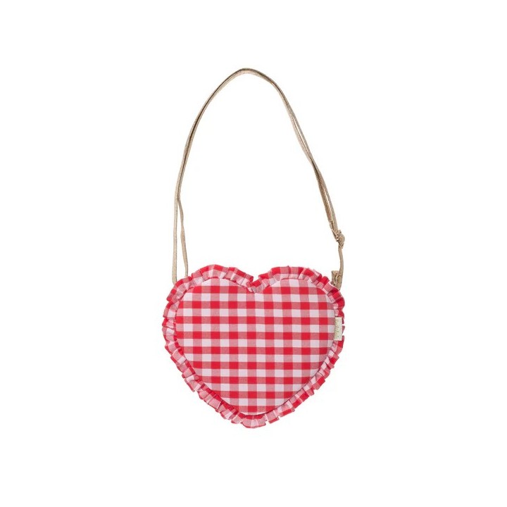 Bolso Corazon Gingham Rosa