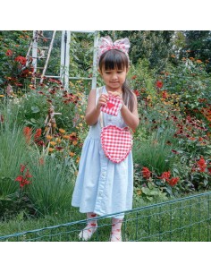 Bolso Corazon Gingham Rosa 2