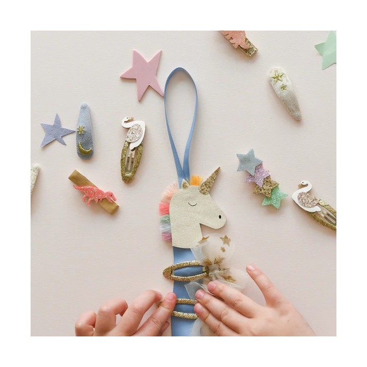 Colgador de Trabas para el Pelo Unicornio Arcoiris