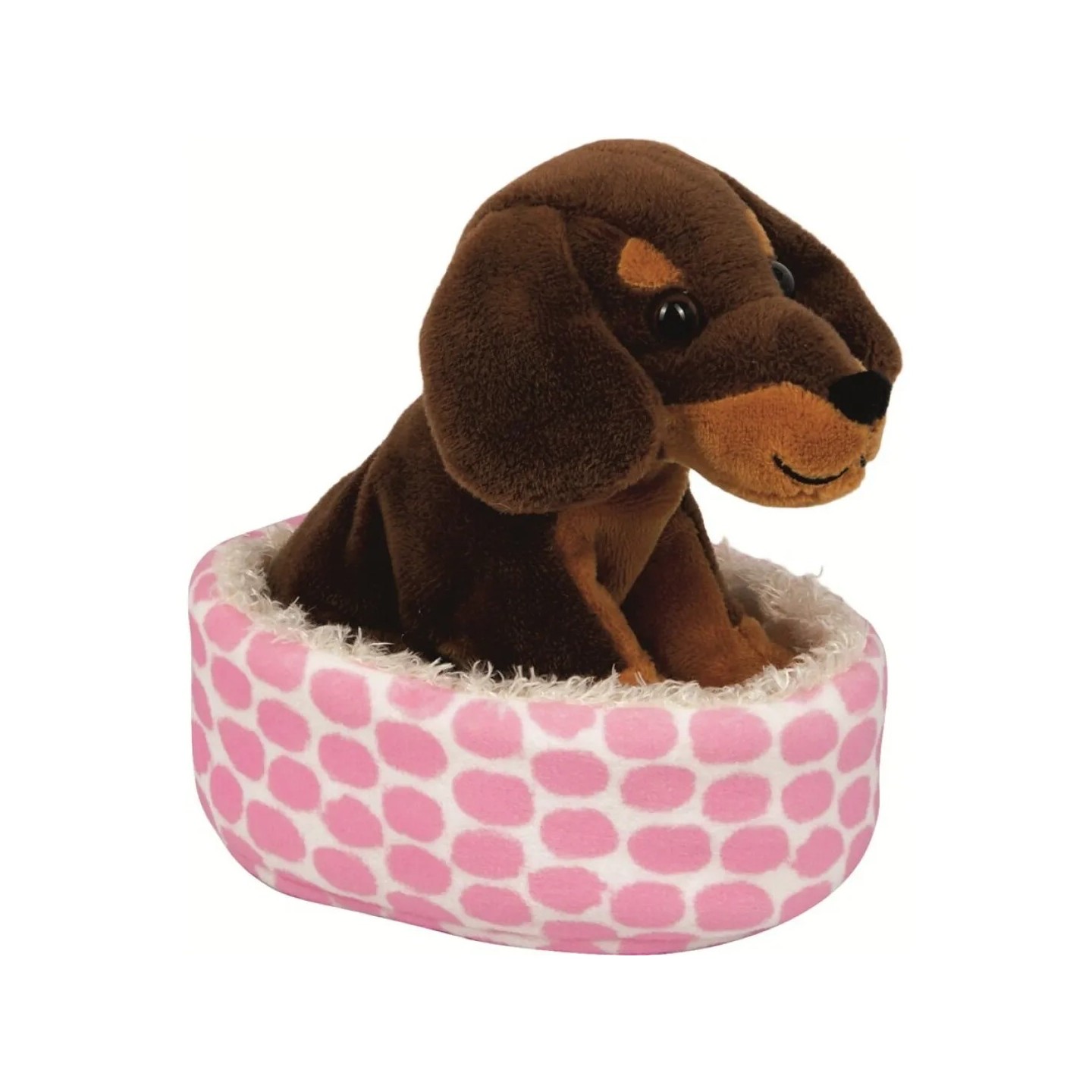 Peluche Salchicha Watson en cama
