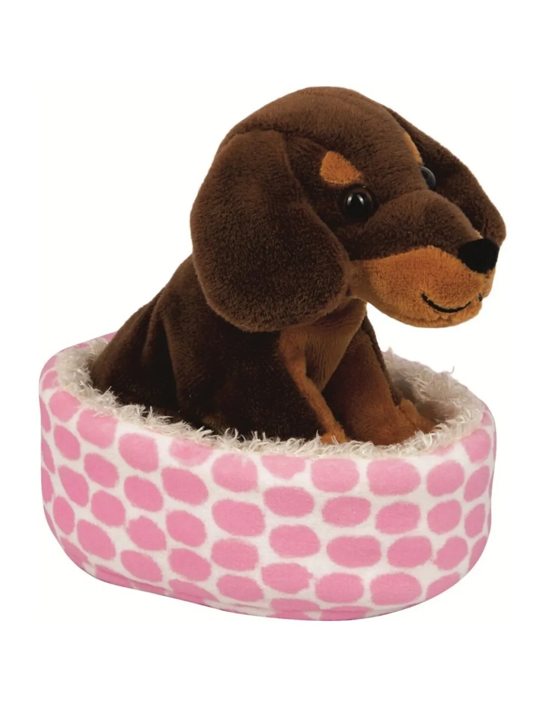 Peluche Salchicha Watson en cama