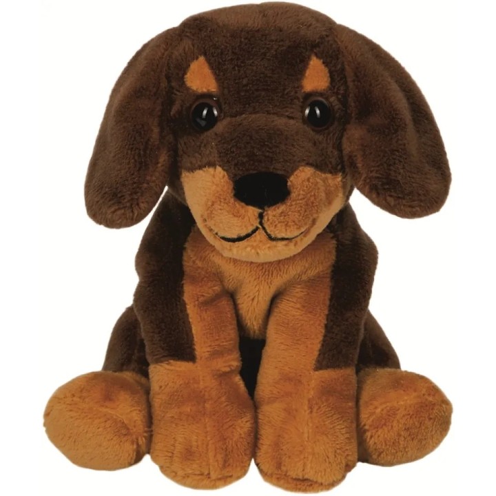 Peluche Salchicha Watson en cama