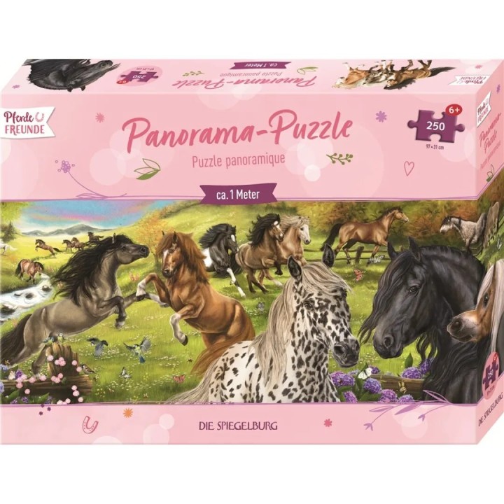 Puzle Panorámico Caballos 250 Piezas