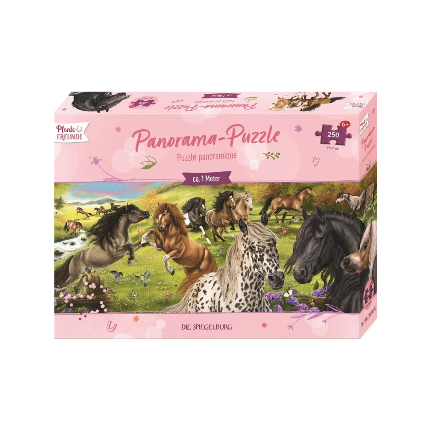 Puzle Panorámico Caballos 250 Piezas