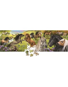 Puzle Panorámico Caballos 250 Piezas 2