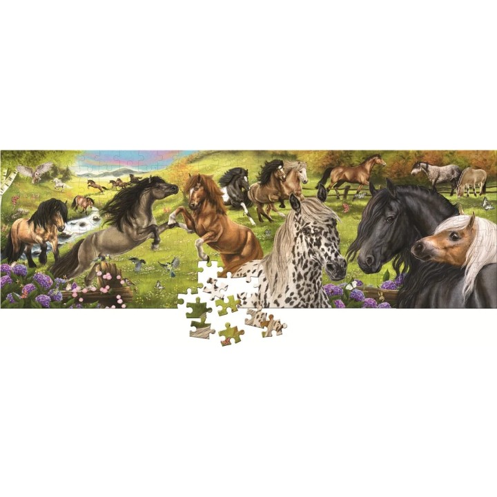 Puzle Panorámico Caballos 250 Piezas