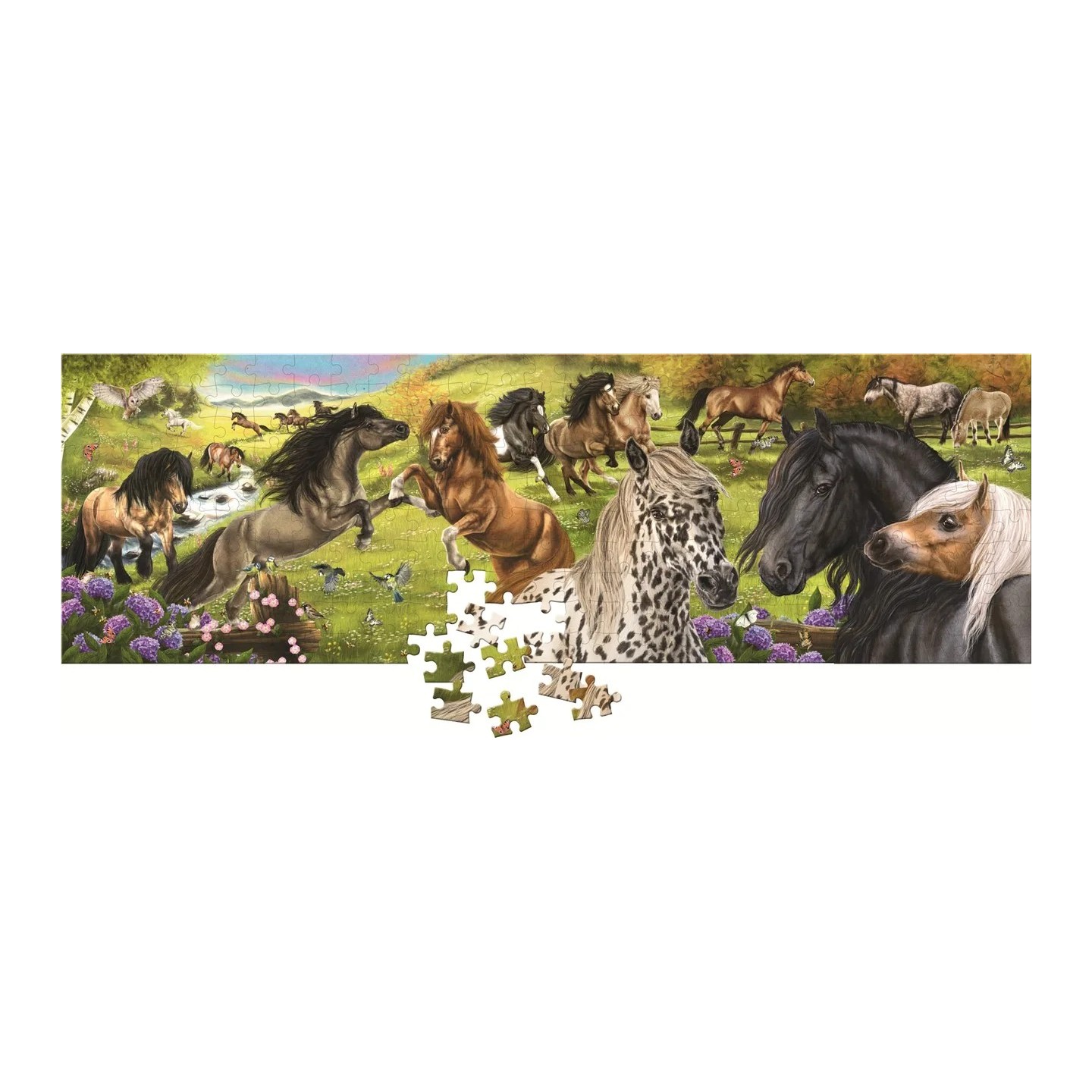 Puzle Panorámico Caballos 250 Piezas