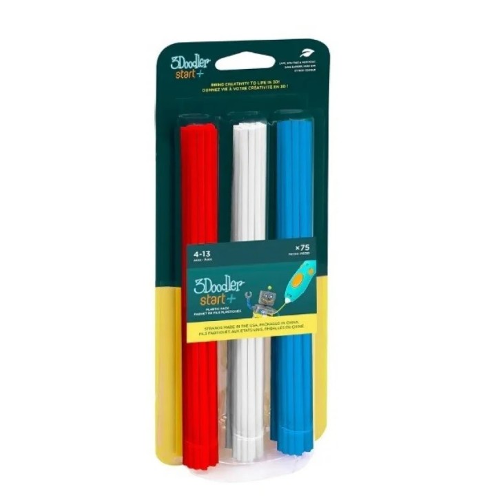 3Doodler Start+ Recambios 75 filamentos (R/B/A)