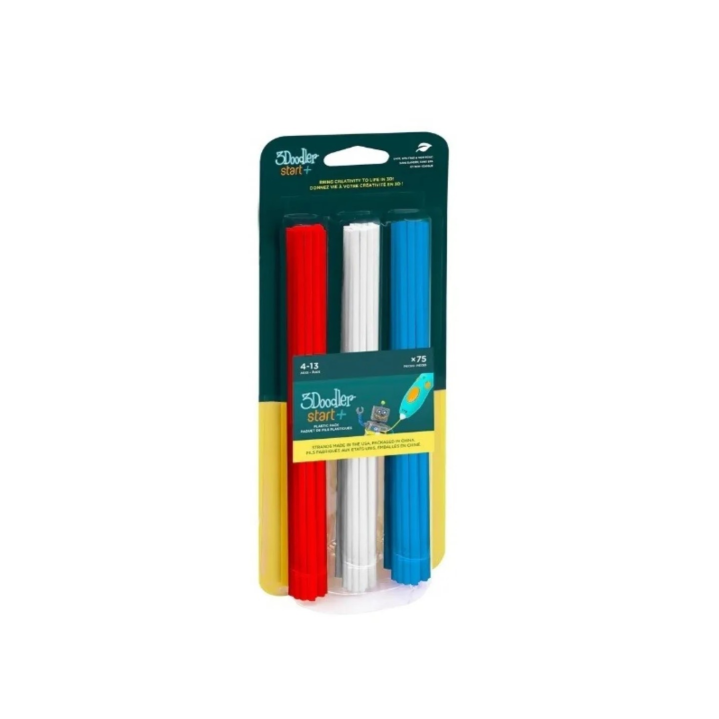 3Doodler Start+ Recambios 75 filamentos (R/B/A)