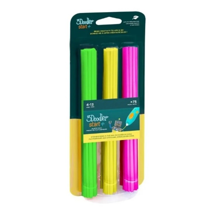3Doodler Start+ Recambios 75 filamentos Fluor