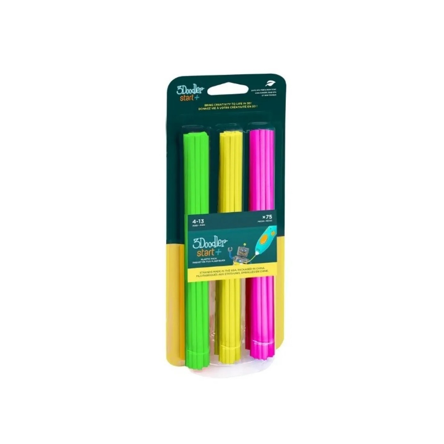3Doodler Start+ Recambios 75 filamentos Fluor