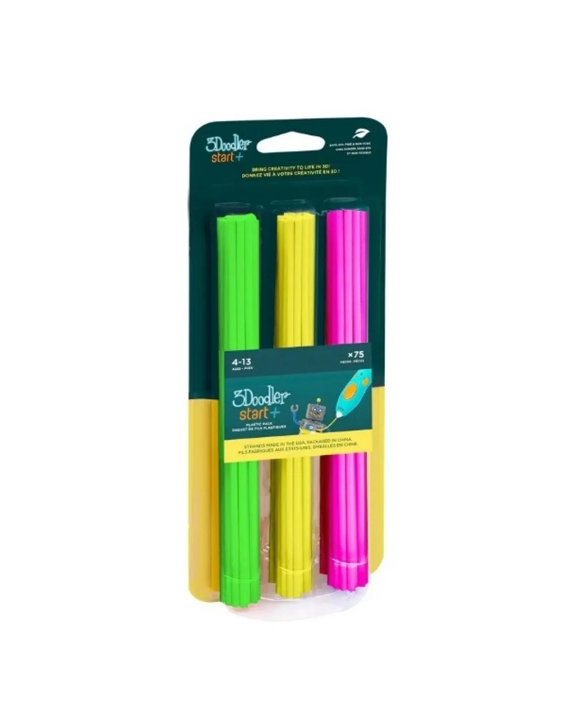 3Doodler Start+ Recambios 75 filamentos Fluor