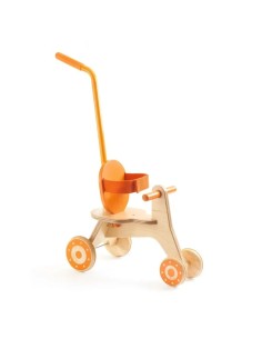 Triciclo de madera para muñecas Pomea