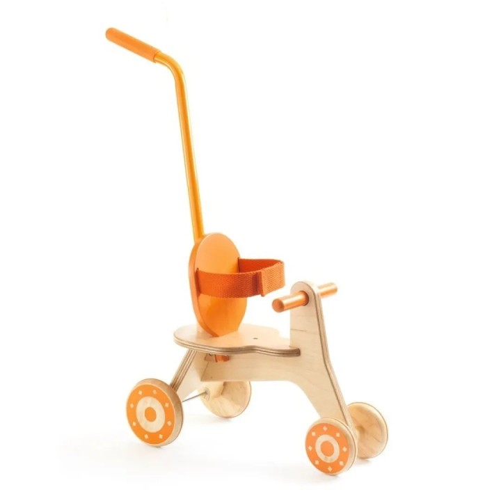 Triciclo de madera para muñecas Pomea