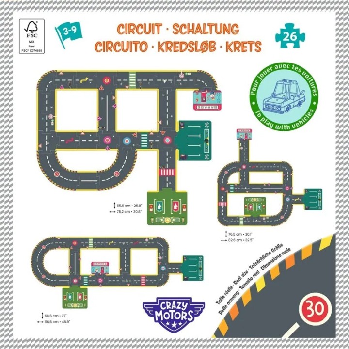 Crazy Motors Circuito de la ciudad 26 Piezas