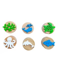 Sellos de Madera Criaturas Marinas