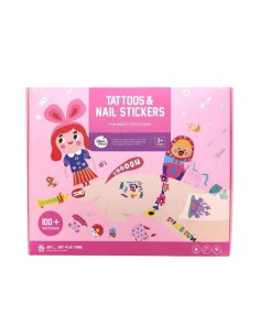 Set Stickers Uñas y Tattoos Rosa