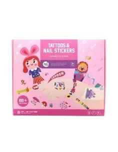 Set Stickers Uñas y Tattoos Rosa