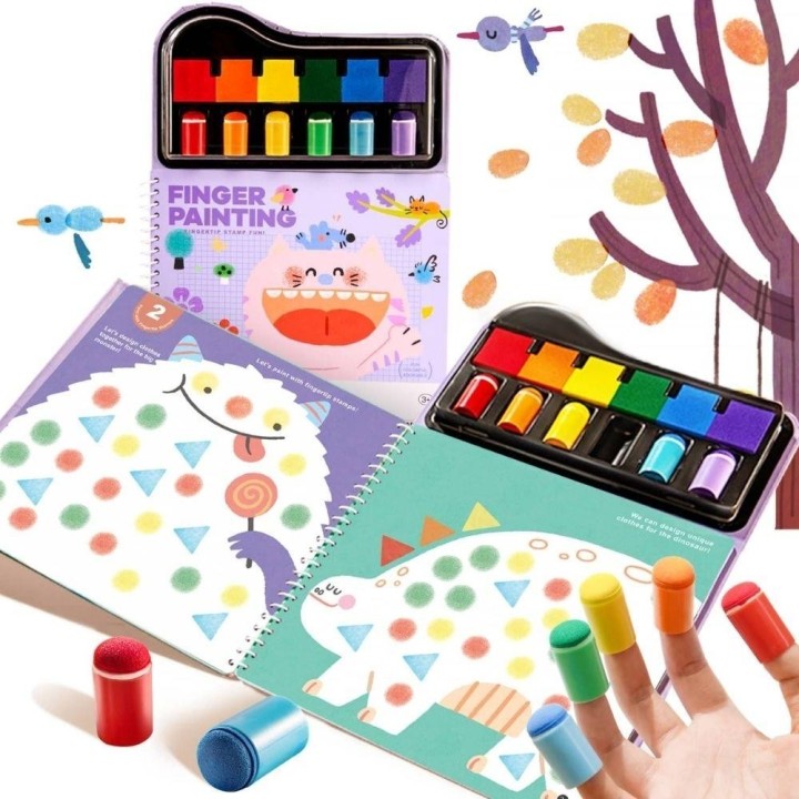 Libro creativo con tampones de dedo