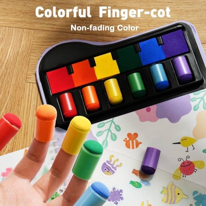 Libro creativo con tampones de dedo